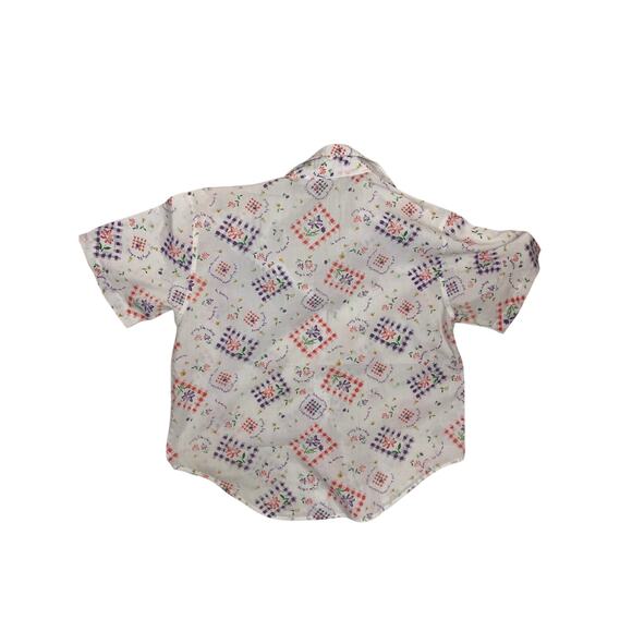 Vintage Cabin Creek Cottagecore Coquette Button Down Blouse Womens M 8 10 Picnic - Picture 2 of 5